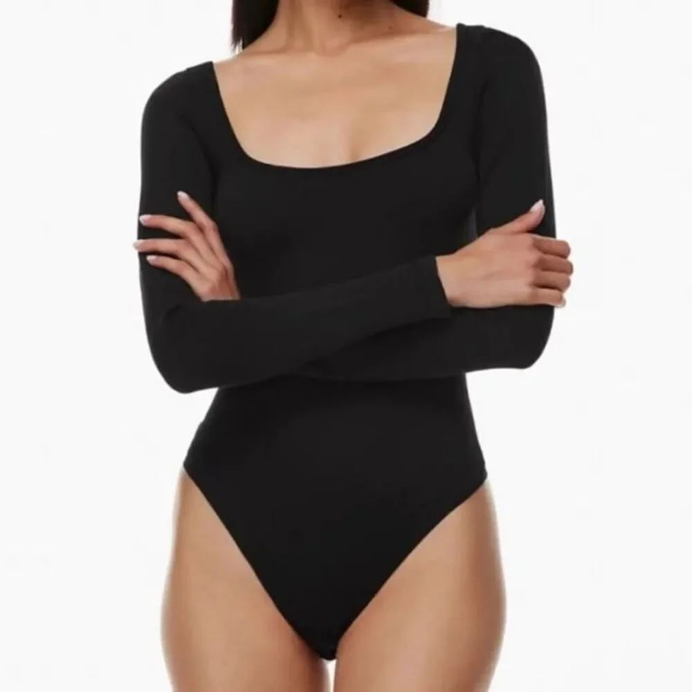 ✨House of Harlow 1960 Square Neck Long Sleeve Black Sz XL Bodysuit✨